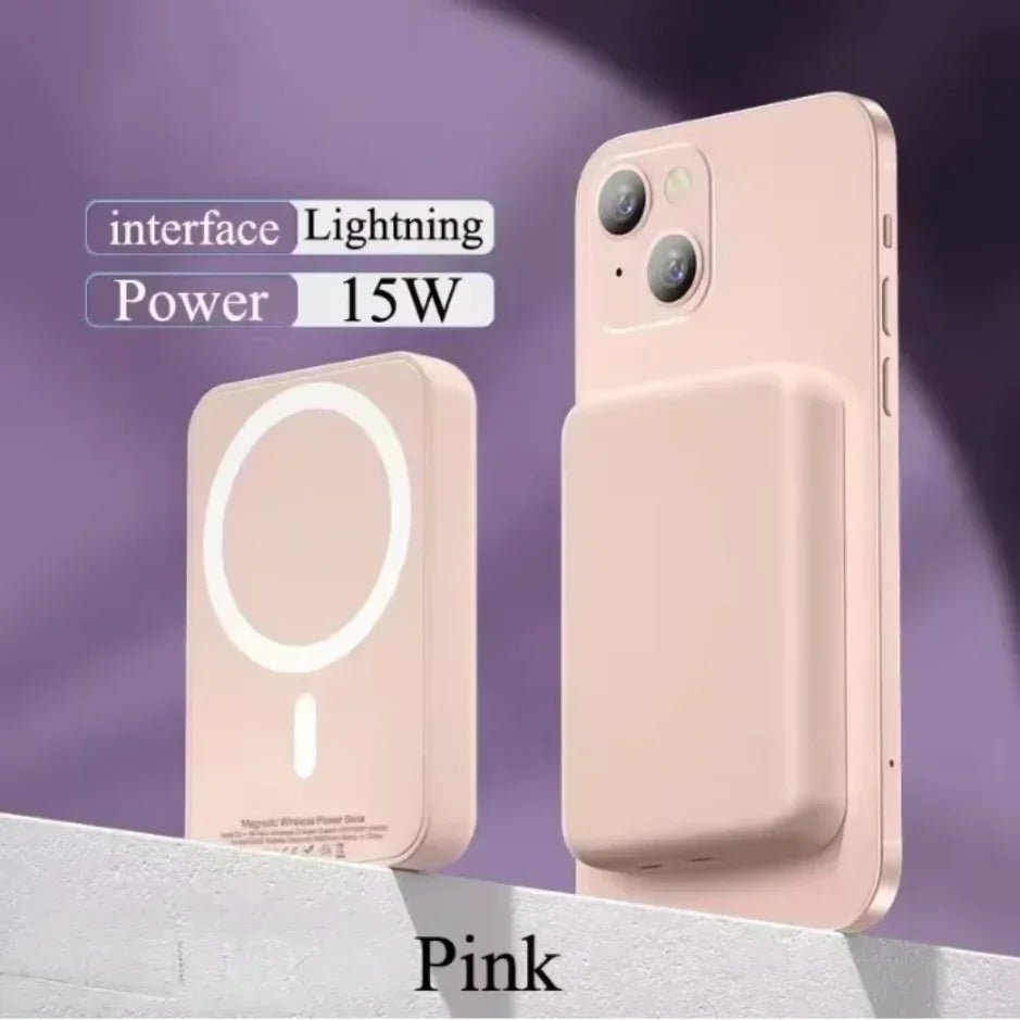 10000mAh Magnetic Wireless Power Bank, 15W Fast Wireless Charging & 22.5W PD Wired Fast Charging Portable External Battery Pack Compatible with Smartphones