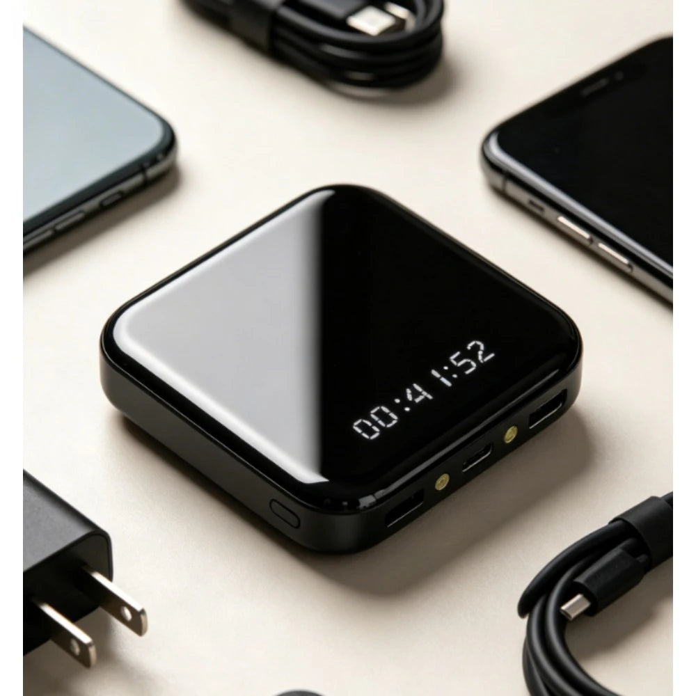 900,000 Mah Fast Charging Power Bank with 2 USB Ports Portable External Battery Charger for Mobile Phone