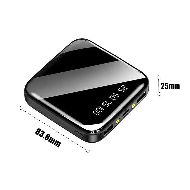 900,000 Mah Fast Charging Power Bank with 2 USB Ports Portable External Battery Charger for Mobile Phone