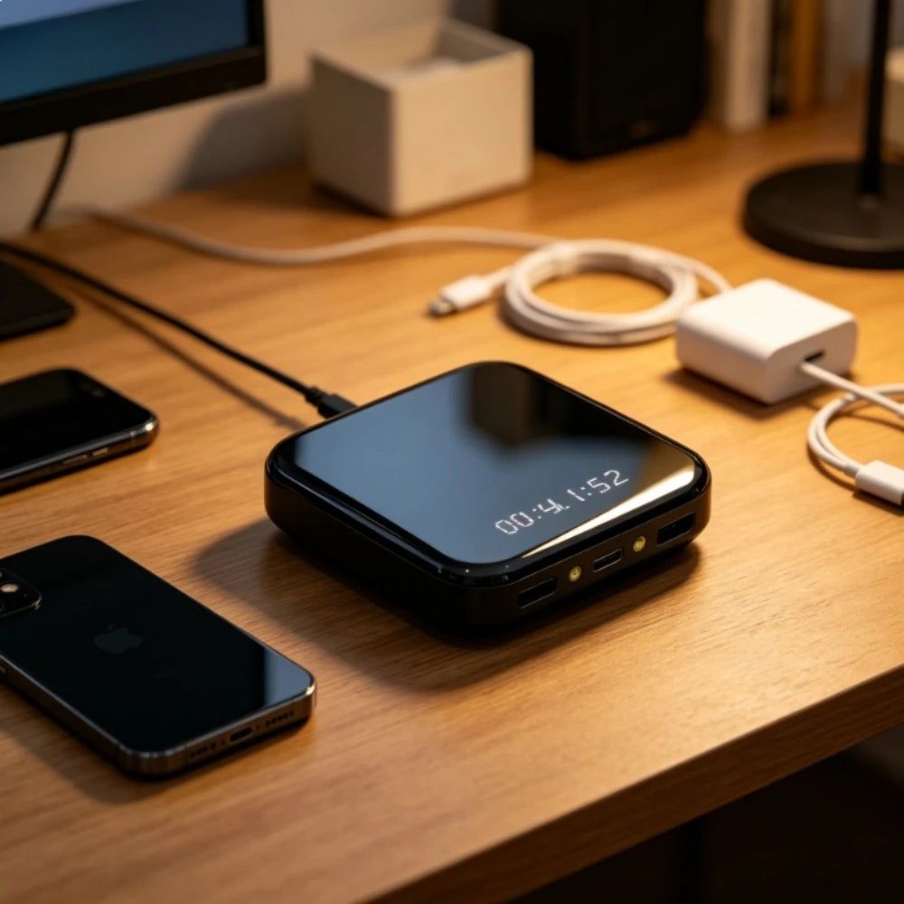 900,000 Mah Fast Charging Power Bank with 2 USB Ports Portable External Battery Charger for Mobile Phone