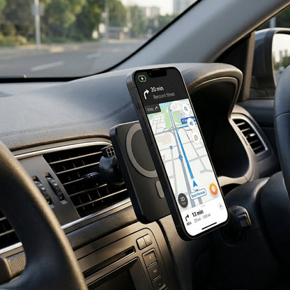 Support Téléphone Voiture Chargeur Magnétique 15W – Compatible MagSafe