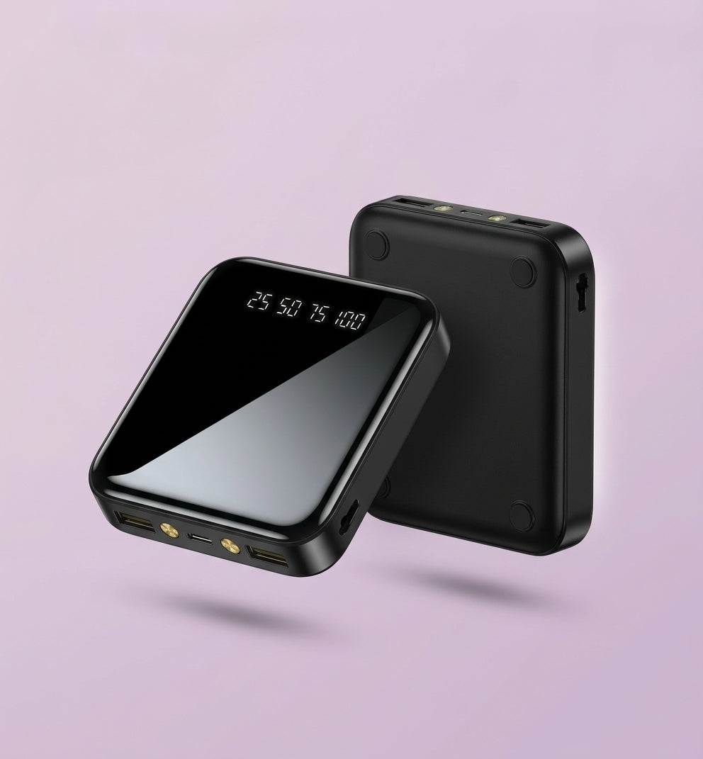 Petite Batterie Externe 2 Ports USB avec Lampe – 9000mAh