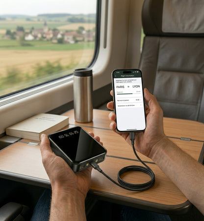 Petite Batterie Externe 2 Ports USB avec Lampe – 9000mAh