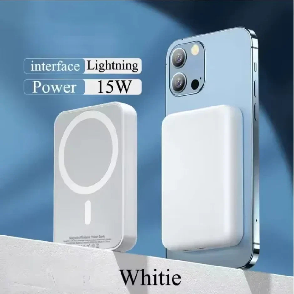 10000mAh Magnetic Wireless Power Bank, 15W Fast Wireless Charging & 22.5W PD Wired Fast Charging Portable External Battery Pack Compatible with Smartphones
