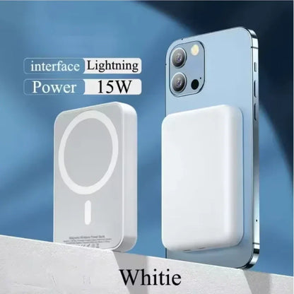 10000mAh Magnetic Wireless Power Bank, 15W Fast Wireless Charging & 22.5W PD Wired Fast Charging Portable External Battery Pack Compatible with Smartphones