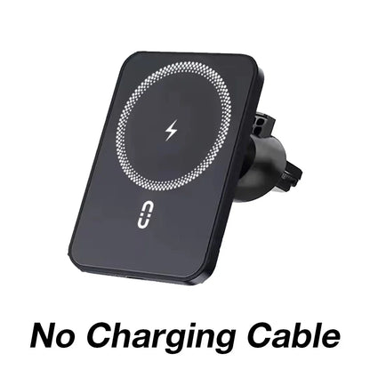 15W Car Magnetic Wireless Charger Air Vent Phone Holder Stand For Magsafe iPhone 16 15 14 13 12 Pro Max XS 11 Fast Charging Pad