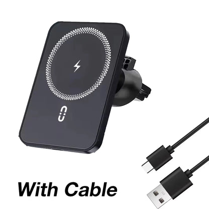 15W Car Magnetic Wireless Charger Air Vent Phone Holder Stand For Magsafe iPhone 16 15 14 13 12 Pro Max XS 11 Fast Charging Pad