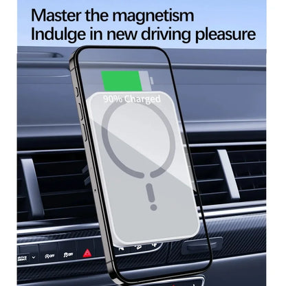 15W Car Magnetic Wireless Charger Air Vent Phone Holder Stand For Magsafe iPhone 16 15 14 13 12 Pro Max XS 11 Fast Charging Pad