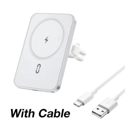 15W Car Magnetic Wireless Charger Air Vent Phone Holder Stand For Magsafe iPhone 16 15 14 13 12 Pro Max XS 11 Fast Charging Pad