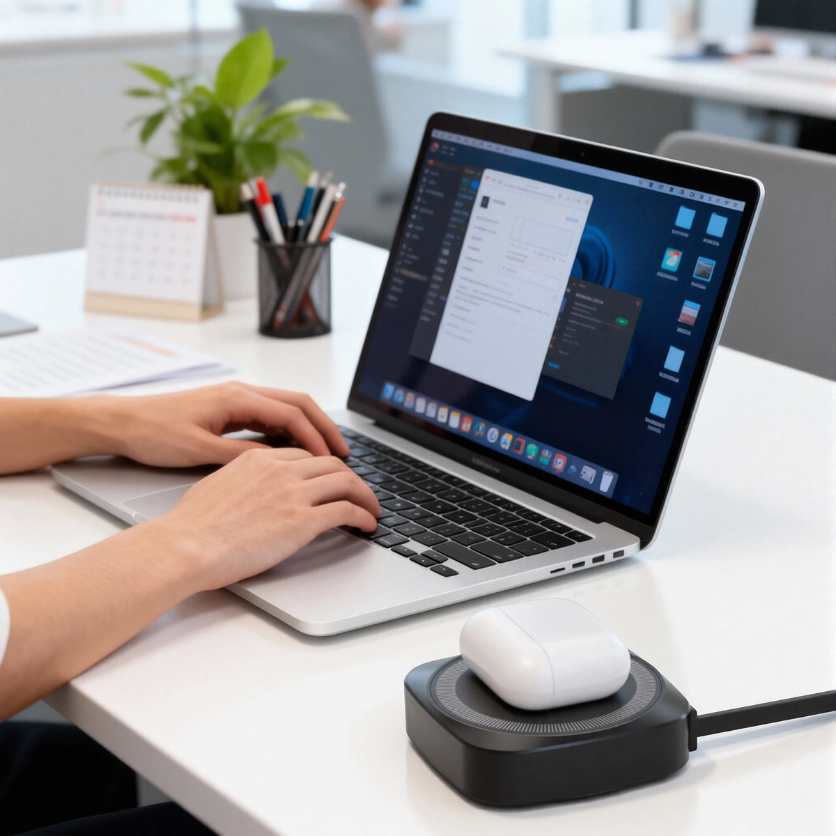 25W Qi2 Magnetic Wireless Charger for iPhone 17 16 15 Pro Max & AirPods, Fast Charging Pad with 70cm Retractable Type-C Cable