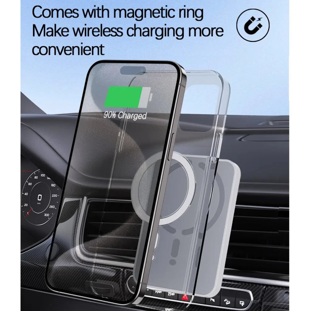 15W Car Magnetic Wireless Charger Air Vent Phone Holder Stand For Magsafe iPhone 16 15 14 13 12 Pro Max XS 11 Fast Charging Pad